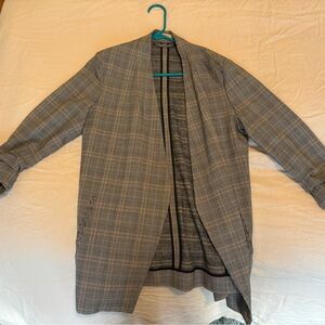 Babaton Power Blazer - Black, Tan and White Checkered Blazer